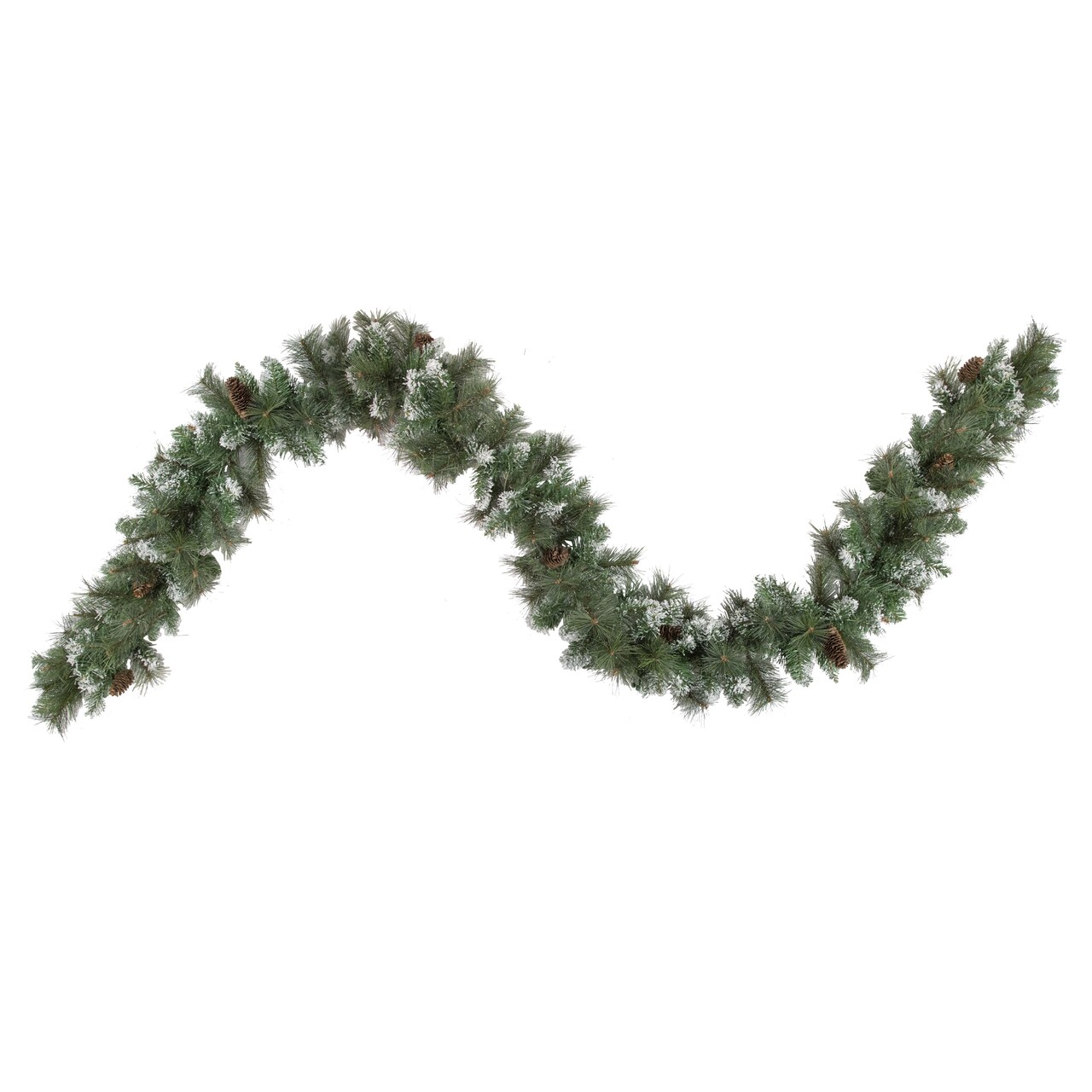 Northlight Real Touch™️ Snow Valley Pine Artificial Christmas Garland - Unlit - 9' x 10"